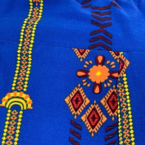 Lularoe Leggings Womens Tall & Curvey Blue Striped Pattern - Picture 5 of 11